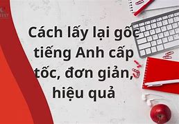 Số Tay Lấy Gốc Tiếng Anh Cấp Tốc Pdf